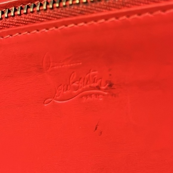 Christian Louboutin Studded Black Panettone Wallet with red interior. - Picture 11 of 13